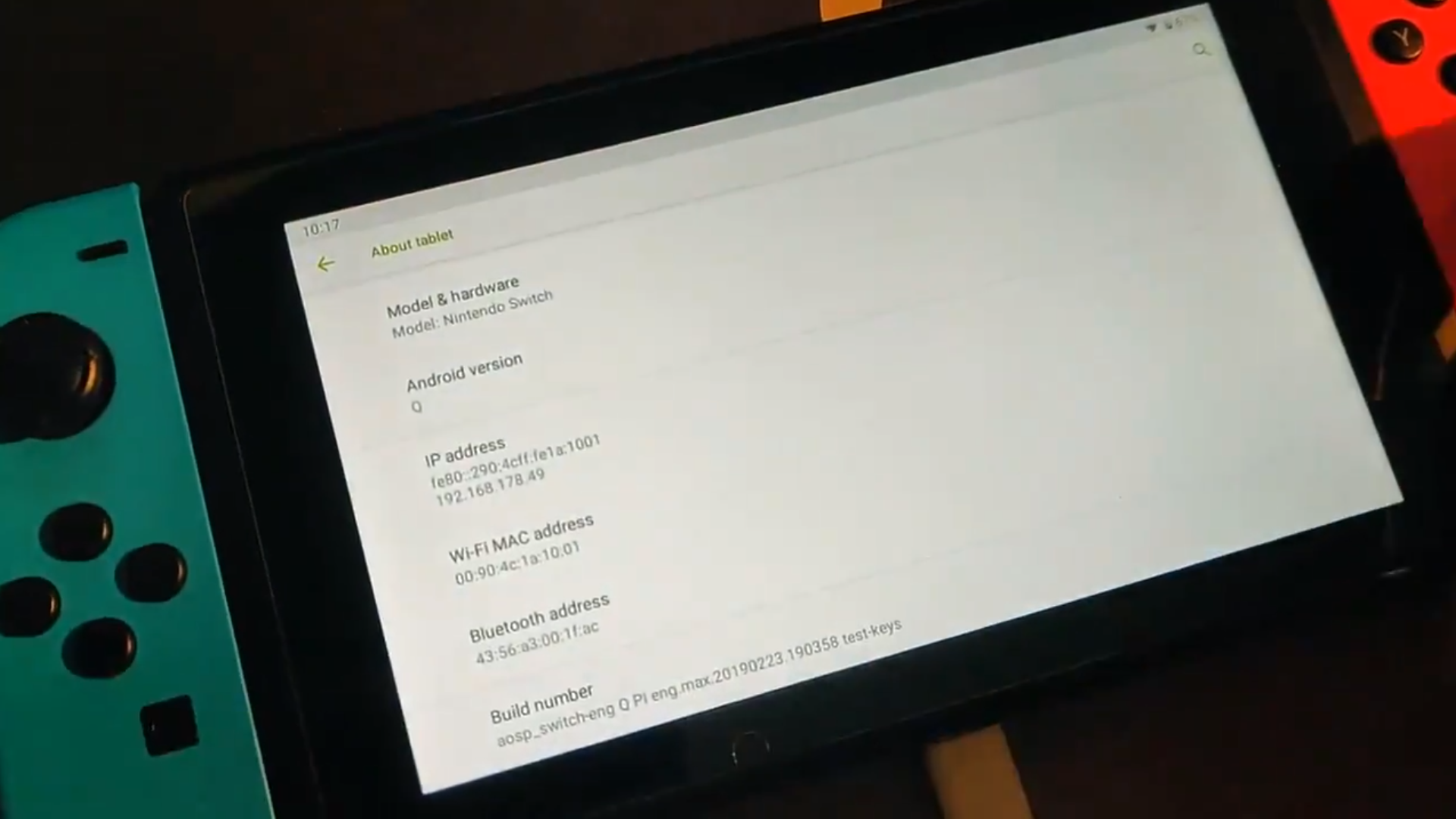 gen Kosciuszko Forfalske The Nintendo Switch has a W-I-P Android Q port | RetroRGB