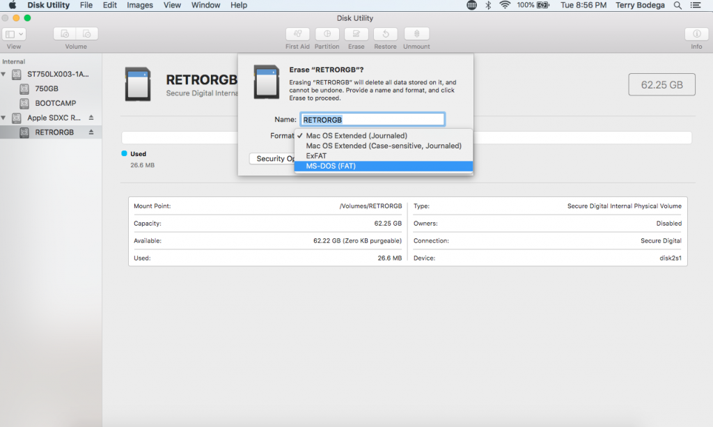 Format Large SD Cards FAT32